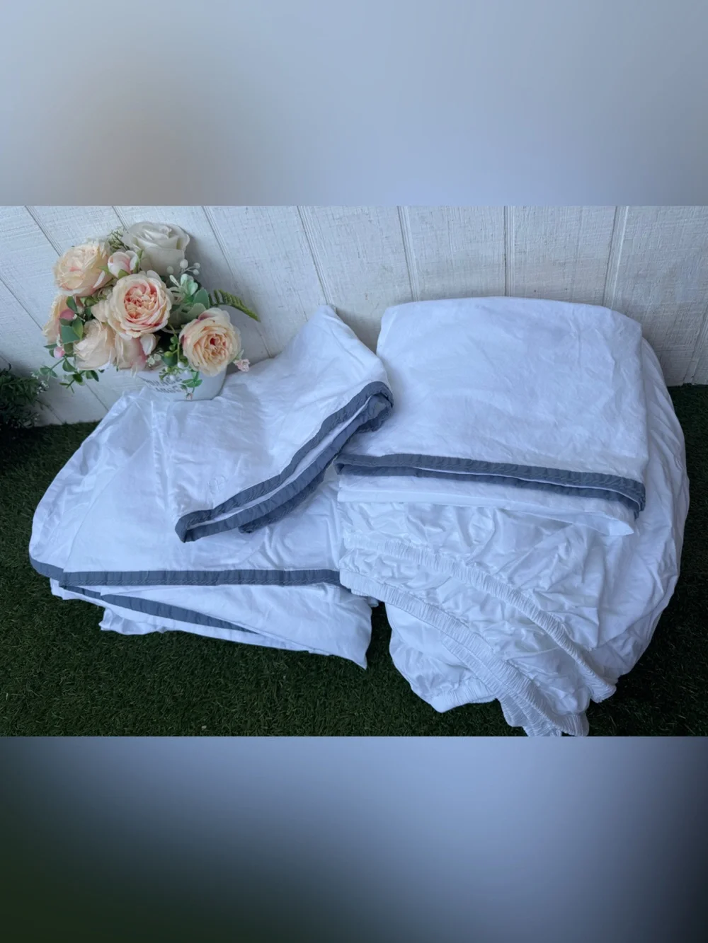 Boll & Branch Signature Organic Cotton Hemmed Sheet Set, King new with tags $300